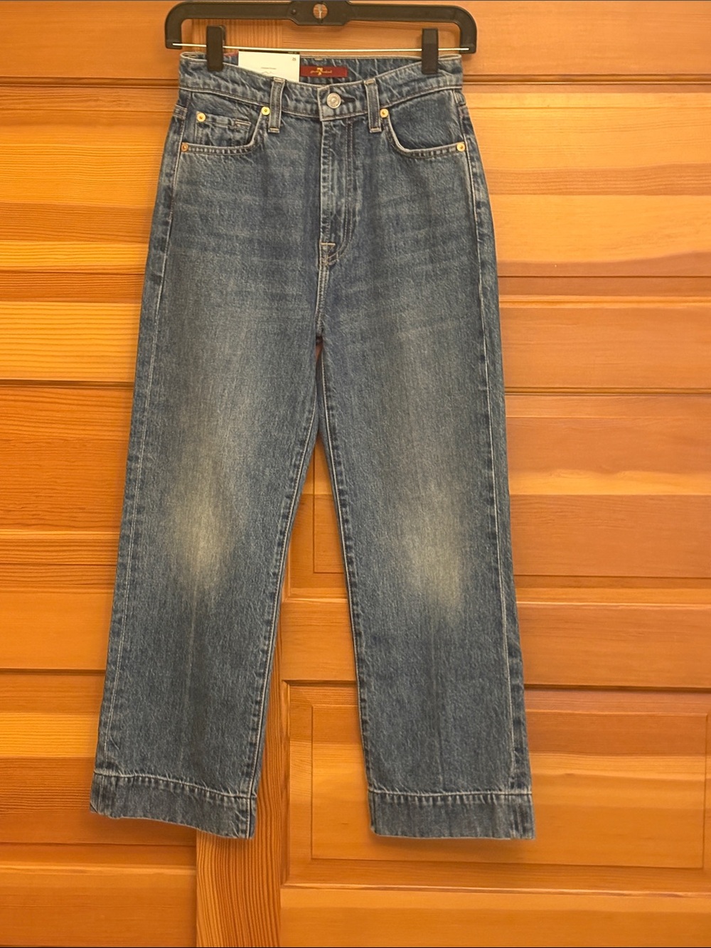 7 For All Mankind Vintage Wash Relaxed cropped trouserJeans